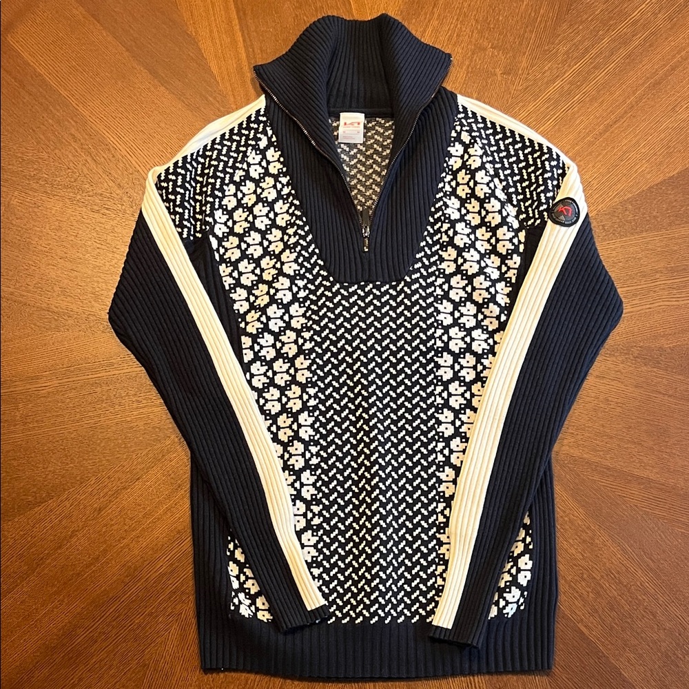Kari Traa Quarter Zip Wool Sweater